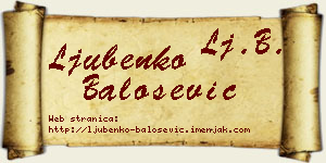 Ljubenko Balošević vizit kartica